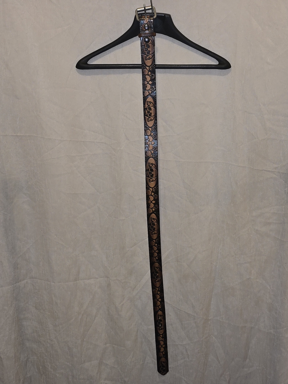 Skulls Leather Belt